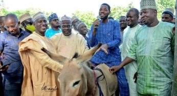 Kano: Gov Ganduje’s Aide shares Donkey to empower youths