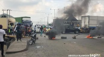 BREAKING: Fresh protest breaks out in Lagos (Photos)