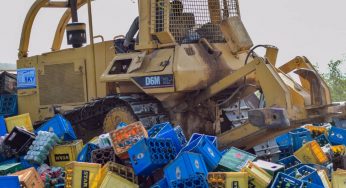 PHOTONEWS: Kano government destroys 1,975,000 bottles of beer worth N200m