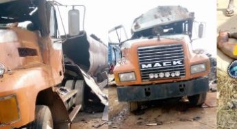 Welder killed as fuel tanker explodes at a mechanic workshop in Anambra