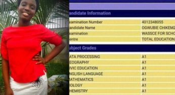 WASSCE: Ogwubie Chikemzi Praise, Nigerian girl who made parallel A’s in her 2020 WAEC result