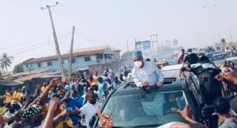 Mammoth crowd welcomes Bukola Saraki to Ilorin (Photos)