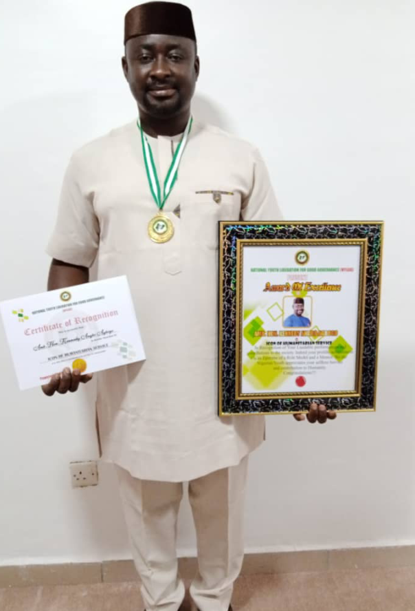 NYLGG presents award of humanitarian service to Benue-born Amb. Hon. Kennedy Angbo Agbogo