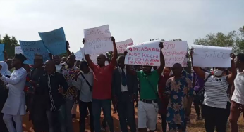 Abuja newspaper vendors protest over killing of member by Gbajabiamila’s security aide (video)