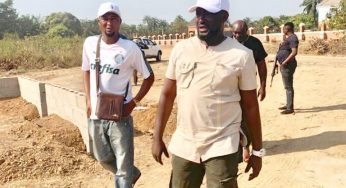 Oche inspects work at Ojetaje Apa- Agila Primary Health Care Centre, shower encomiums on sen. Abba Moro