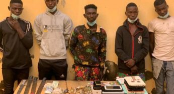 FCT police command arrests Armed Robbers in Wuse, recovers gold, jewelleries