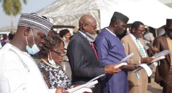 Ortom swears-in Commissioners, installs first class Chiefs