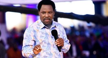 TB Joshua clears air on revealing who will take over from Buhari as president