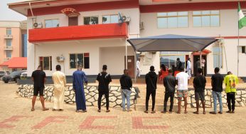 EFCC arrests 11 suspected internet fraudsters in Osogbo, recovers exotic cars (Photos)