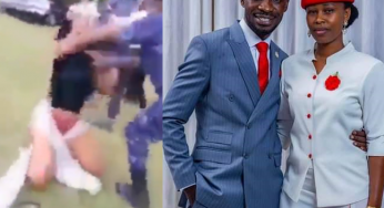 How police assaulted, striped, arrested wife of Ugandan presidential candidate, Bobi Wine ahead of election (video)