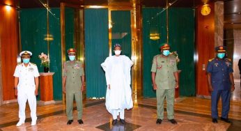 We’re in a state of emergency – Buhari tells Irabor, Attahiru, others