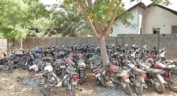 Sankera: Operation whirl stroke hands over 78 impounded motorcycles to Benue govt