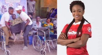 Super Falcons star, Francisca Ordega ‘shocks’ disabled people in Gboko 