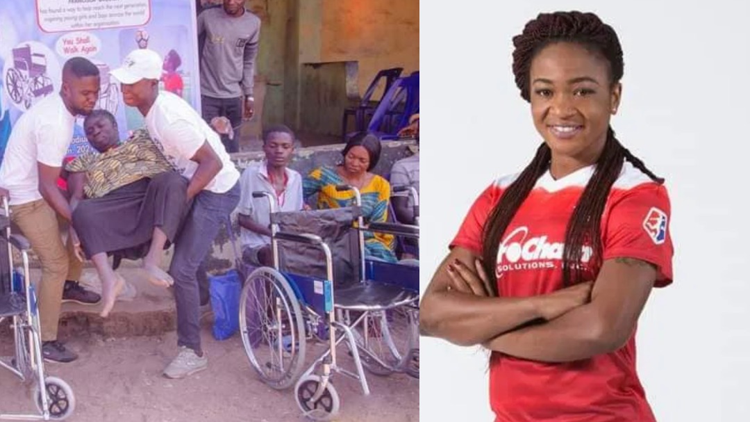 Super Falcons star, Francisca Ordega ‘shocks’ disabled people in Gboko 