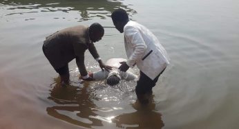 Osaze now born again, gets baptized (Photos)