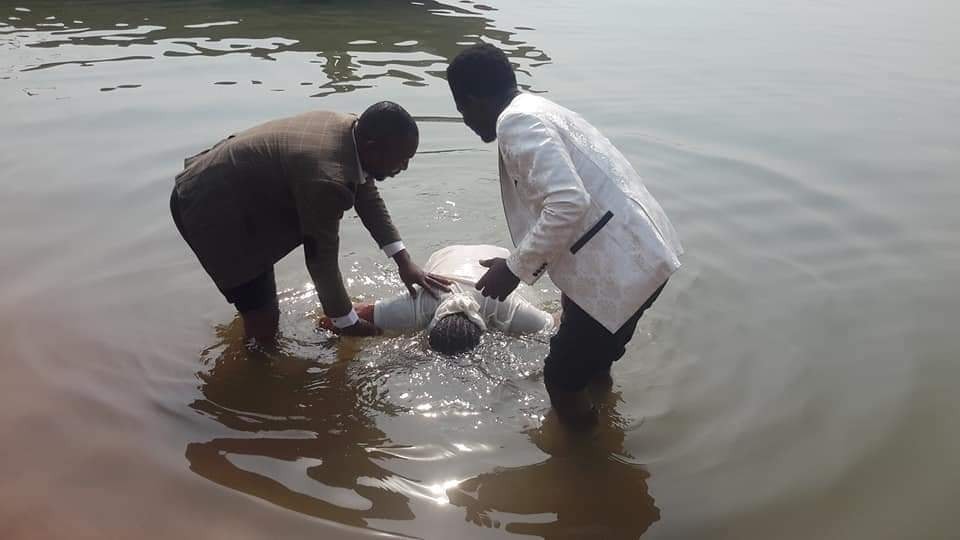 Osaze now born again, gets baptized (Photos)