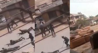 Biafra: Video of Nigerian soldiers opening fire on Orlu residents emerges (Watch)