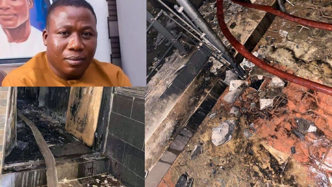 Sunday Igboho’s house at Soka set on fire