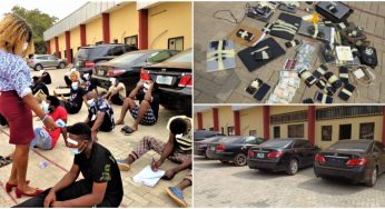 EFCC arrests 30 Yahoo boys in Enugu, recover cars, laptops, other items