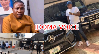 Photos of Sunday Igboho’s fleet of cars, multi-million naira house