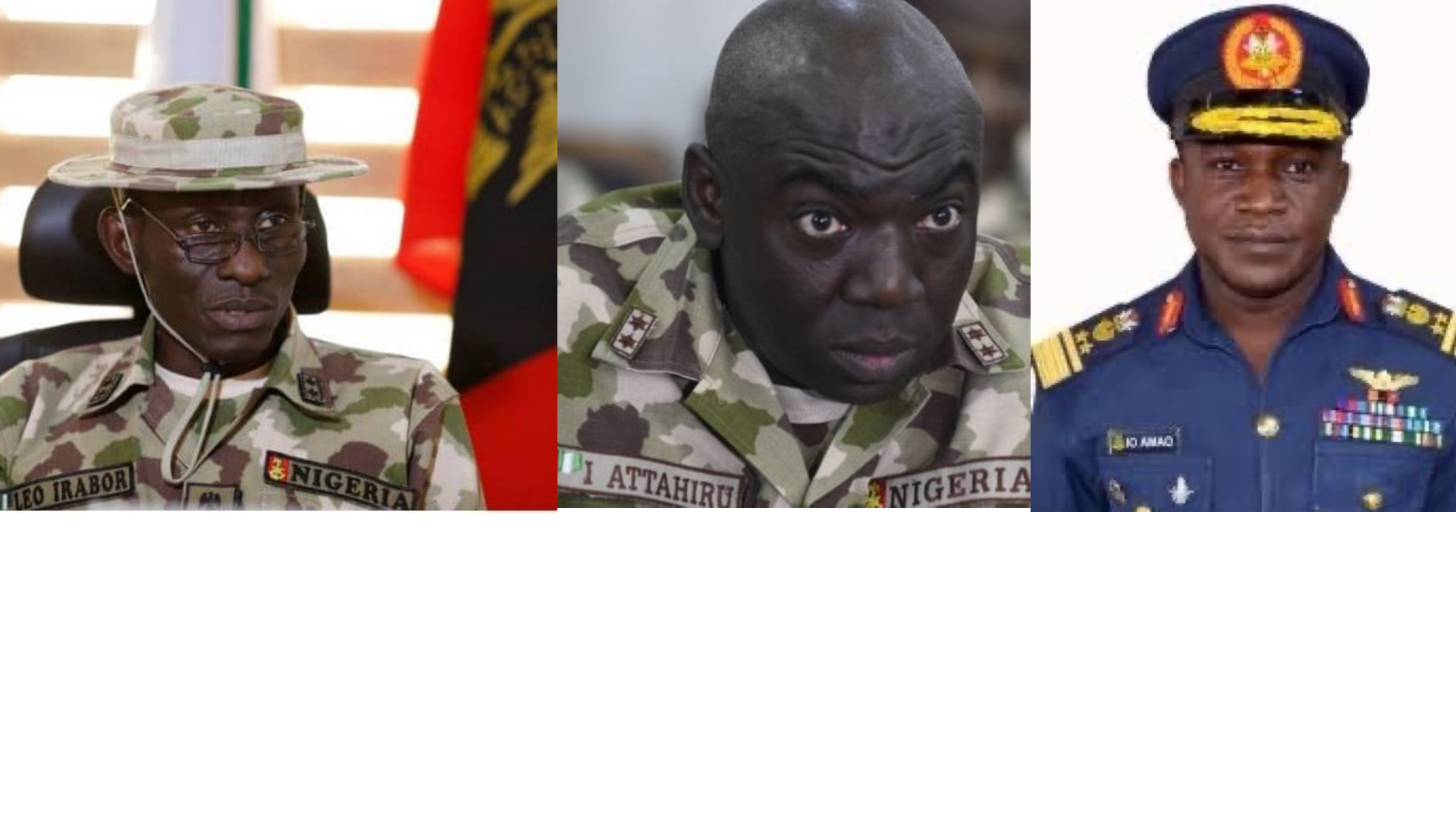 New Service Chiefs: Nigerians send message to Irabor, Attahiru, Gambo, others