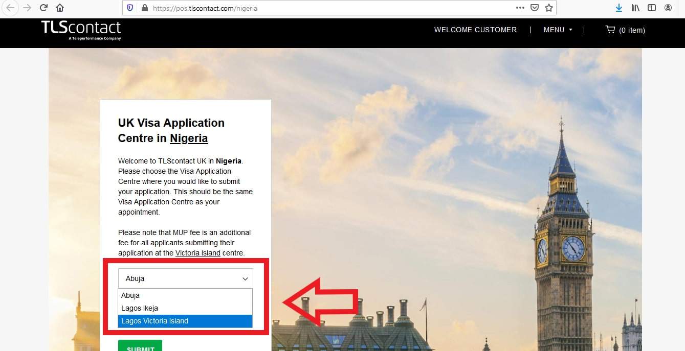 Apply UK Visa from Nigeria - Online Application 1