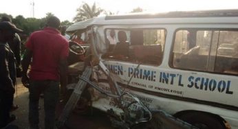 Five pupils, others injured as school bus, tipper crashes in Anambra 