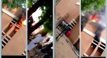 Fire outbreak at Usman Dan-Fodio University’s female hostel in Sokoto (VIDEO)