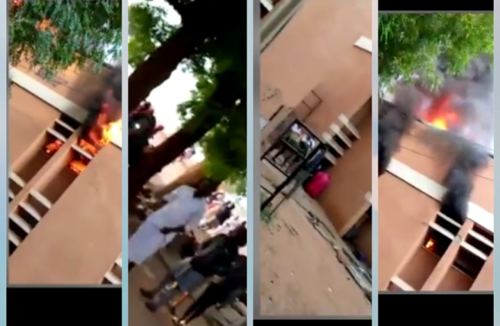 Fire outbreak at Usman Dan-Fodio University’s female hostel in Sokoto (VIDEO)