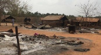 Hoodlums allegedly loyal to Sunday Igboho set Fulani settlement ablaze (Video) 