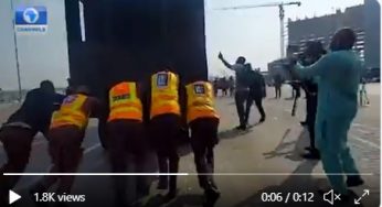 Lekki Toll Gate: Drama as Black Maria conveying protesters refuses to start 