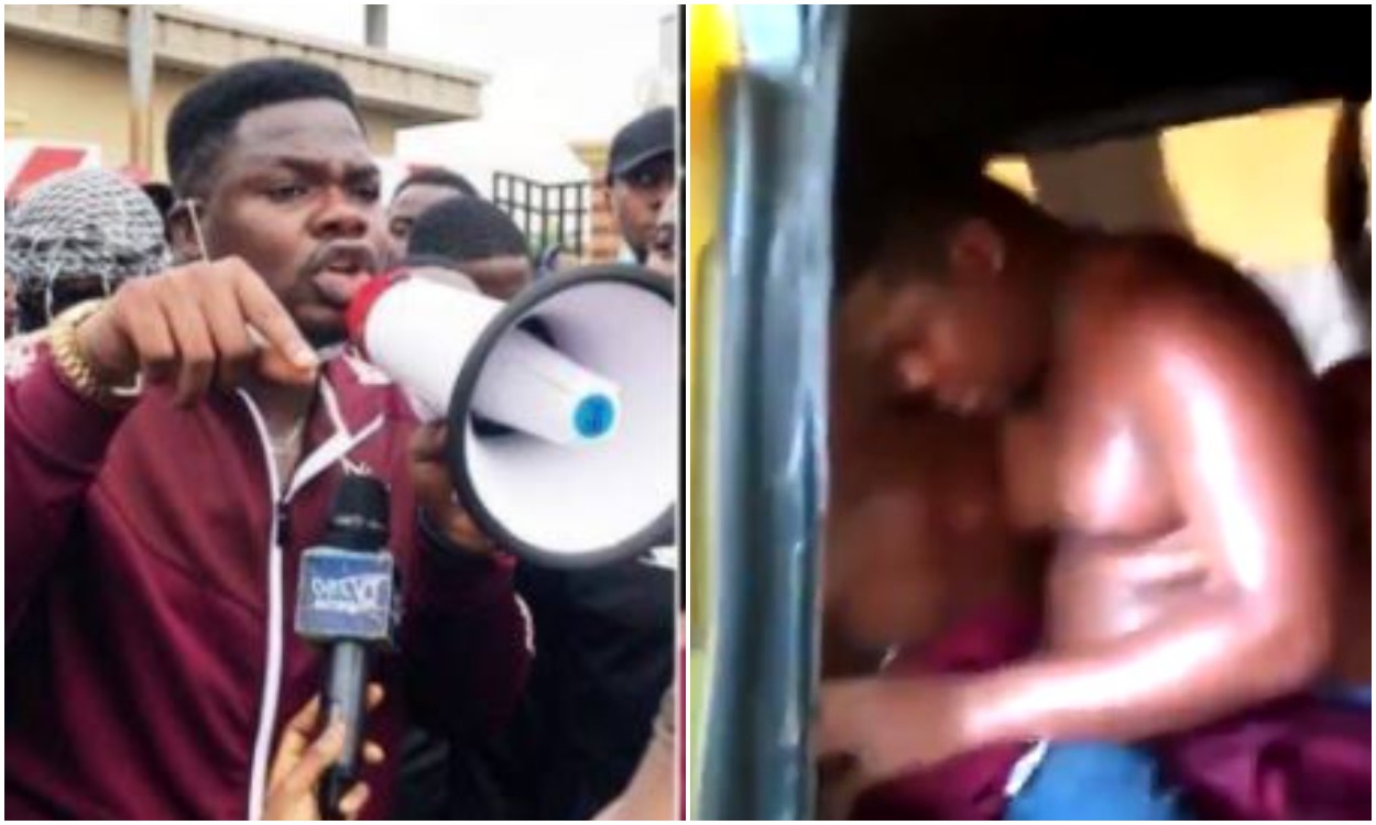 EndSars: How Popular comedian, Mr Macaroni was arrested, stripped, tied by police