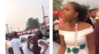 Drama as bride finds out that her groom has been sleeping with her chief bridesmaid on their wedding in PH (Video)