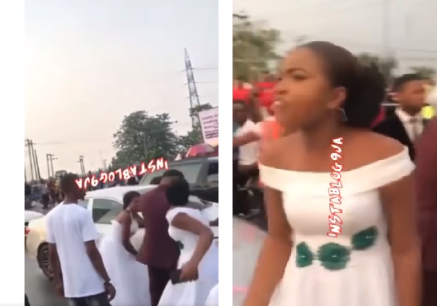 Drama as bride finds out that her groom has been sleeping with her chief bridesmaid on their wedding in PH (Video)