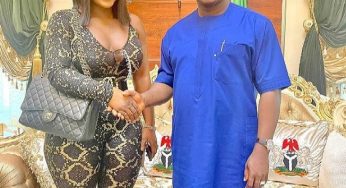 Curvy Nollywood actress, Destiny Etiko spotted with Kogi State Governor, Yahaya Bello