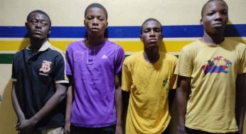 Police nabs 4 for gang-raping teenager in Lagos