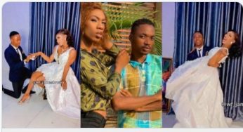 Popular Nigerian cross-dresser, James Brown weds (Photos/video)