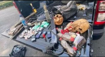 Security operatives invade kidnapers den, recover weapons, human skulls in Cross River (PHOTOS)