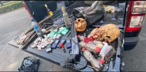 Security operatives invade kidnapers den, recover weapons, human skulls in Cross River (PHOTOS)