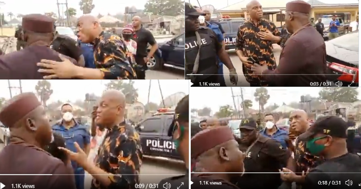 ‘Who are you’ – Drama as Uzodinma’s aide hits Okorocha at police station (Video)