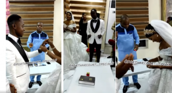 Couple turned back for coming late to church in Port Harcourt finally weds (Video)