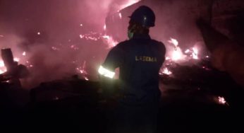 Lagos: Fire razes warehouses at Iddo Railway Terminal