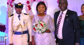 Retired CSP Jeremiah Onoja’s daughter, Joy weds Sub-Lt Praise in Benue 