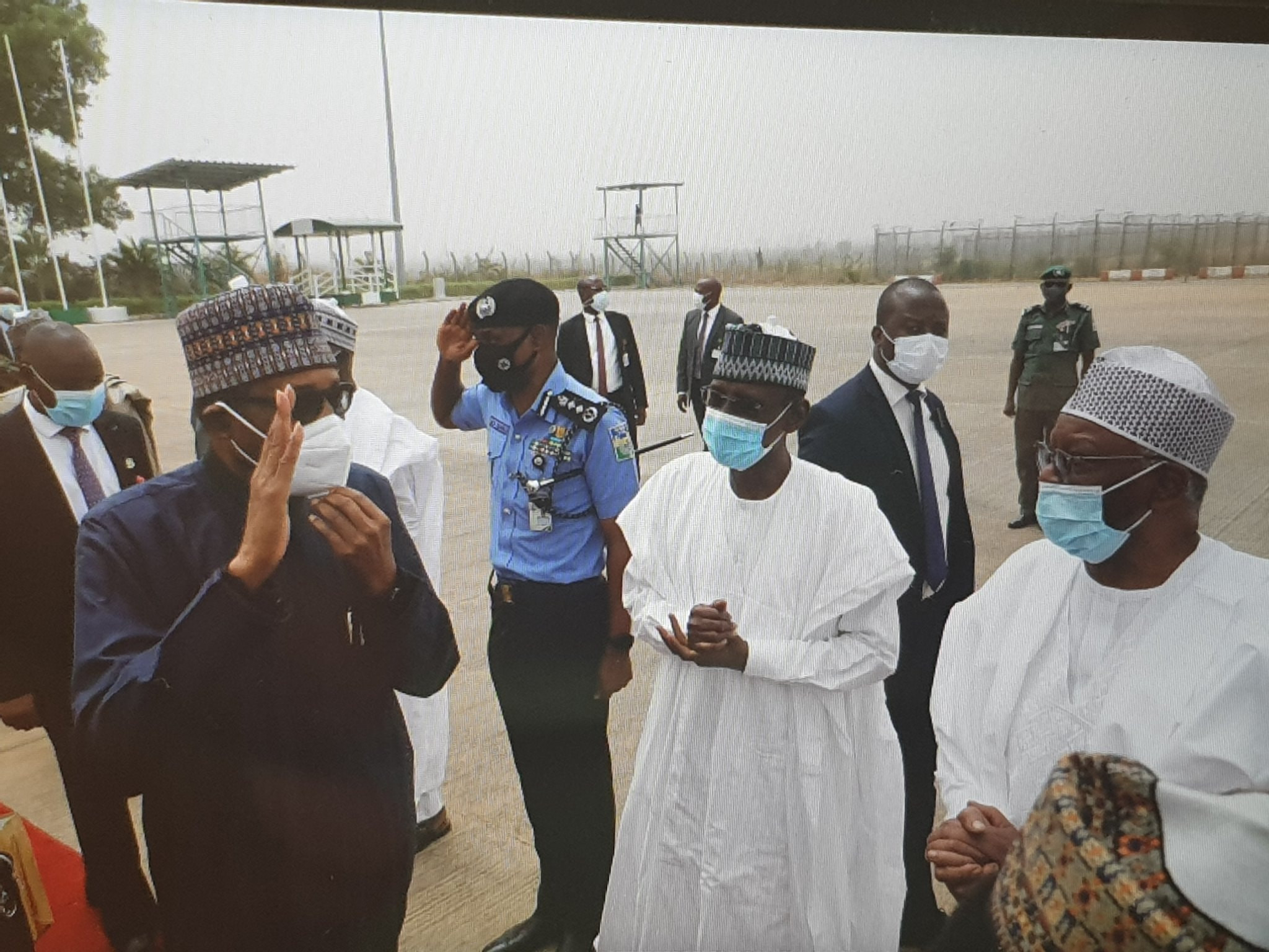 President Buhari departs Nigeria for the UK (photos)