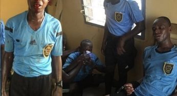 Angry fans beat up match officials, removes referees teeth in Ghana (Photos)