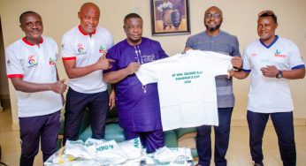 Chairman’s cup 2021 update: George Alli presents jerseys to Lobi Stars officials