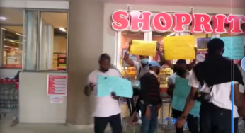 BREAKING: Angry staff shut down Shoprite in Abuja