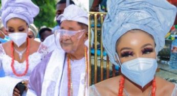 Alaafin of Oyo steps out with his beautiful new wife, Chioma (Photos)