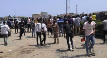 Hoodlums invade LASU, destroy vehicles (Photos)