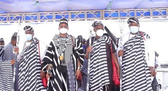 Three serving governors storm Benue as Tor Tiv gets new palace